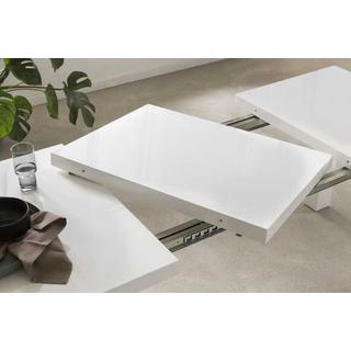 mutoni Table extensible haute brillance 120 / 240x80cm blanc  