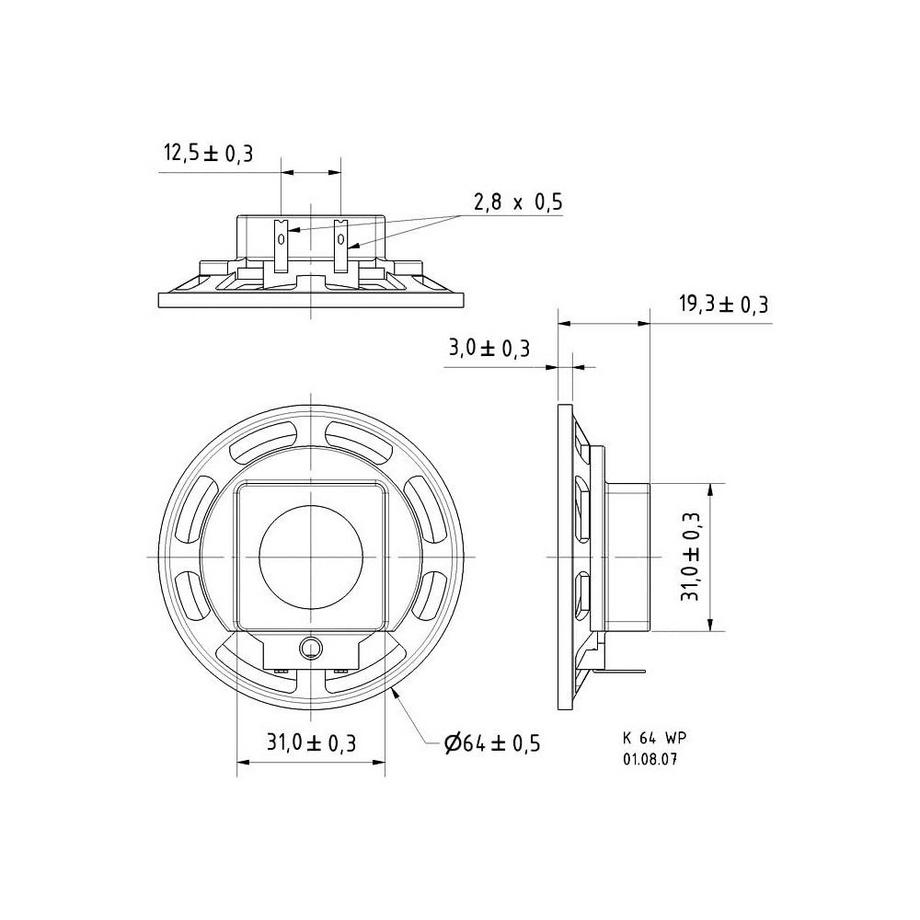 Visaton  Breitbandlautsprecher K 64 WP,8 Ohm 