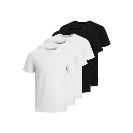 JACK & JONES  T-Shirt  5er Pack Bequem sitzend-JJEORGANIC BASIC TEE O-NECK 5PK 