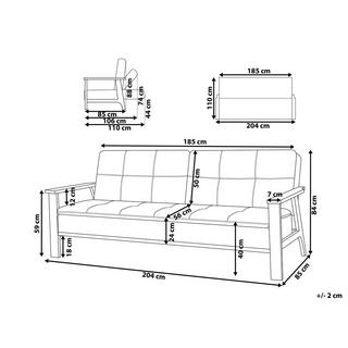 Beliani Schlafsofa aus Polyester Retro TJORN  