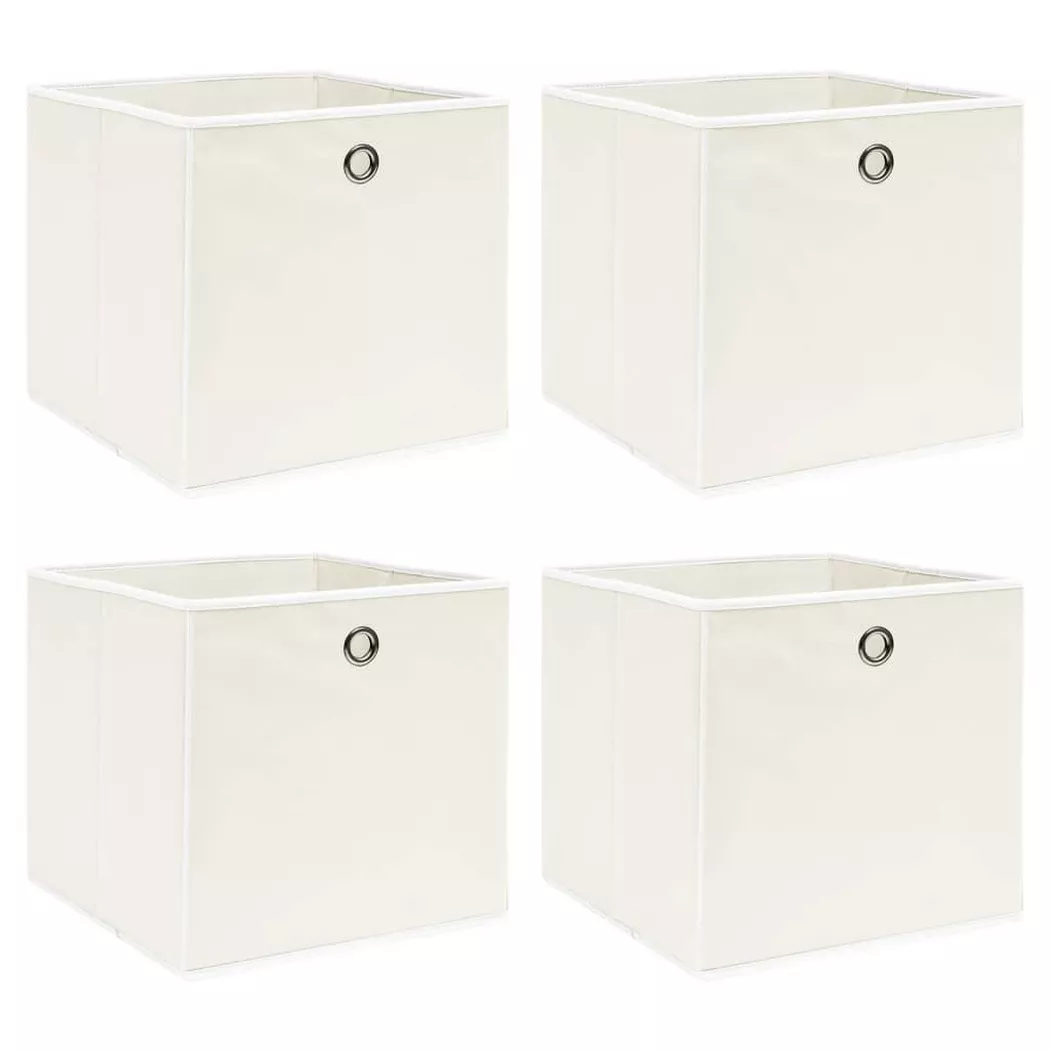 VidaXL - Boîte de rangement tissu, One Size, Blanc