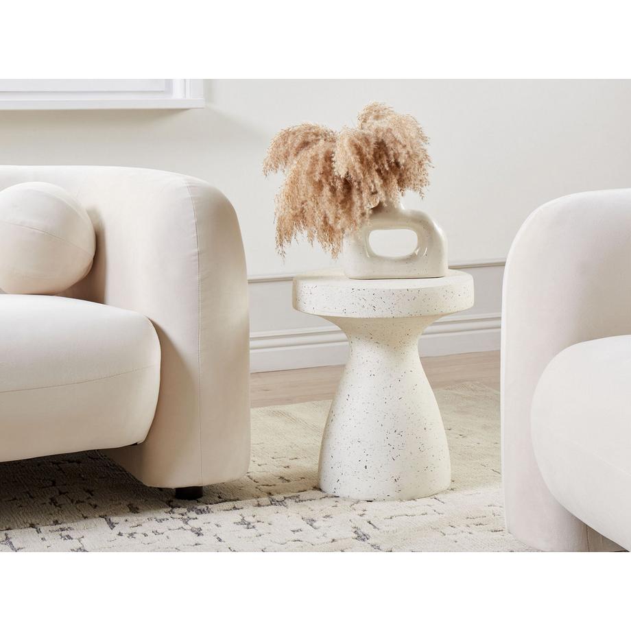 Beliani Beistelltisch aus Leichtbeton (MgO) Rustikal BIVIERE  