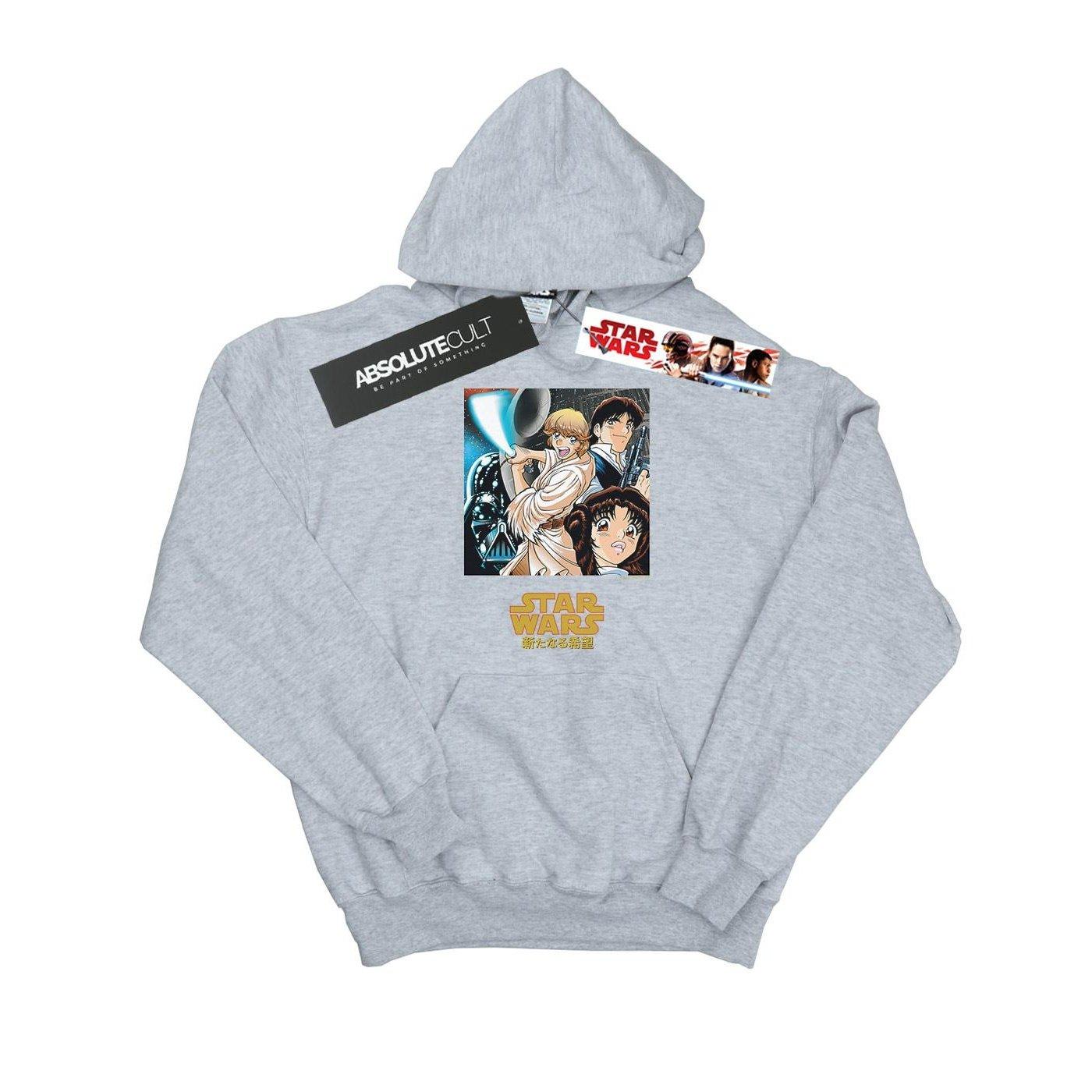 Image of Anime Poster Kapuzenpullover Damen Grau XXL