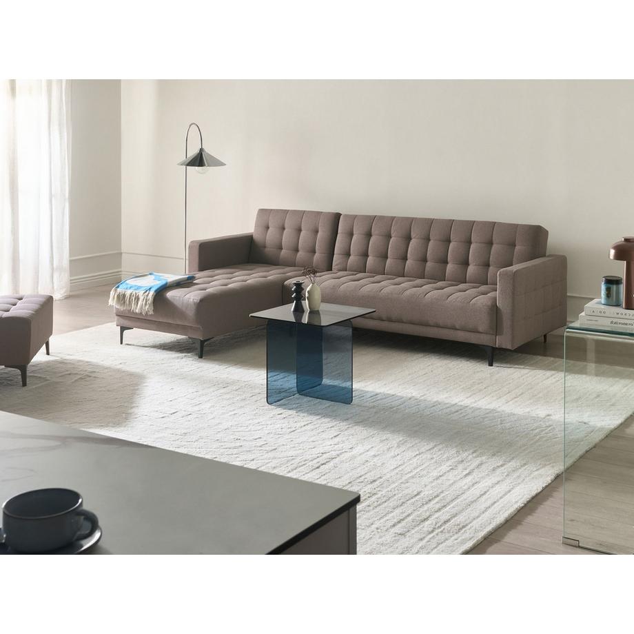 Beliani Rechtsseitiges Ecksofa aus Stoff  ABERDEEN  