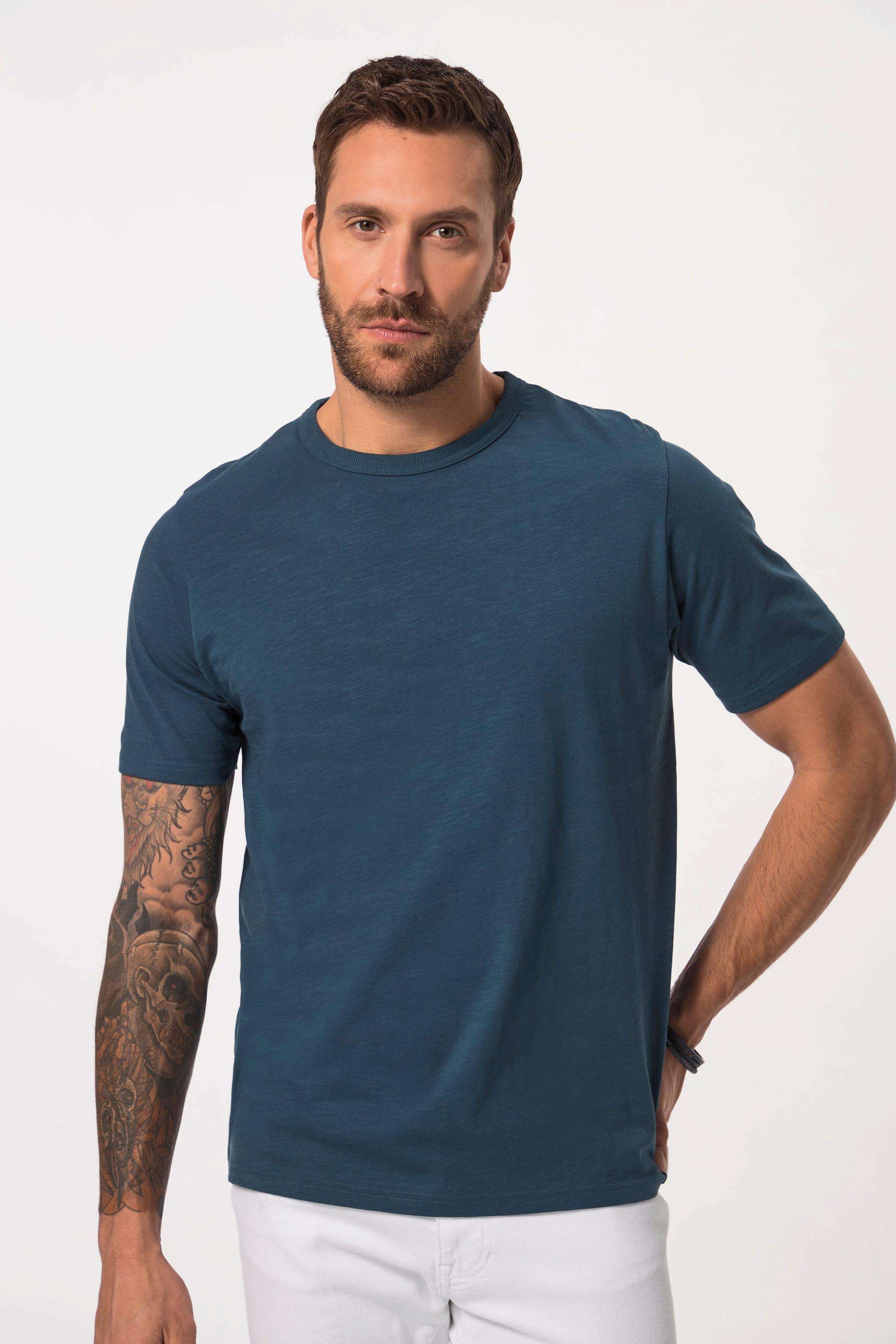 JP1880  T-shirt con mezze maniche, ricamo e cotone biologico certificato dal GOTS 