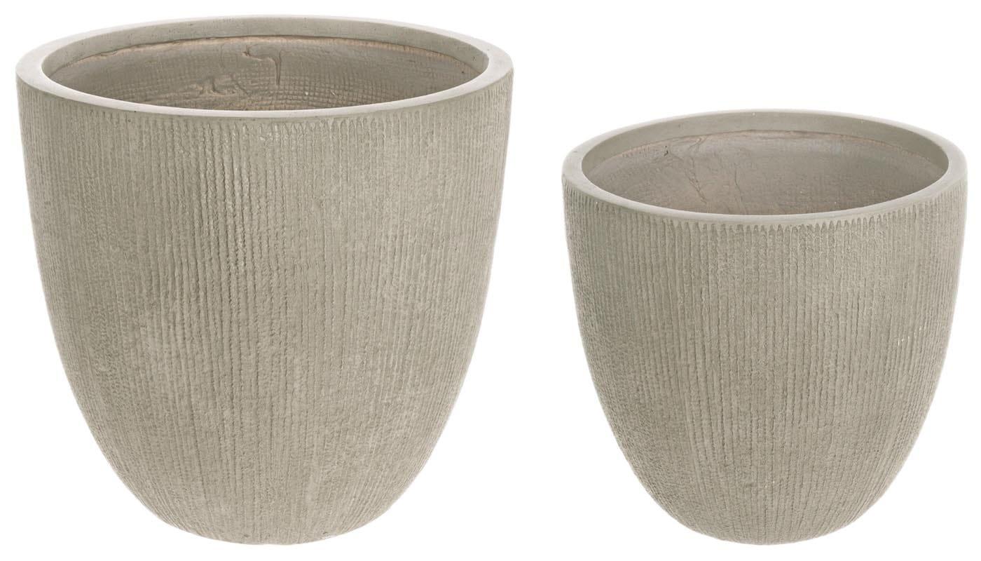 mutoni Vaso da giardino salvia spazzolato (set di 2)  