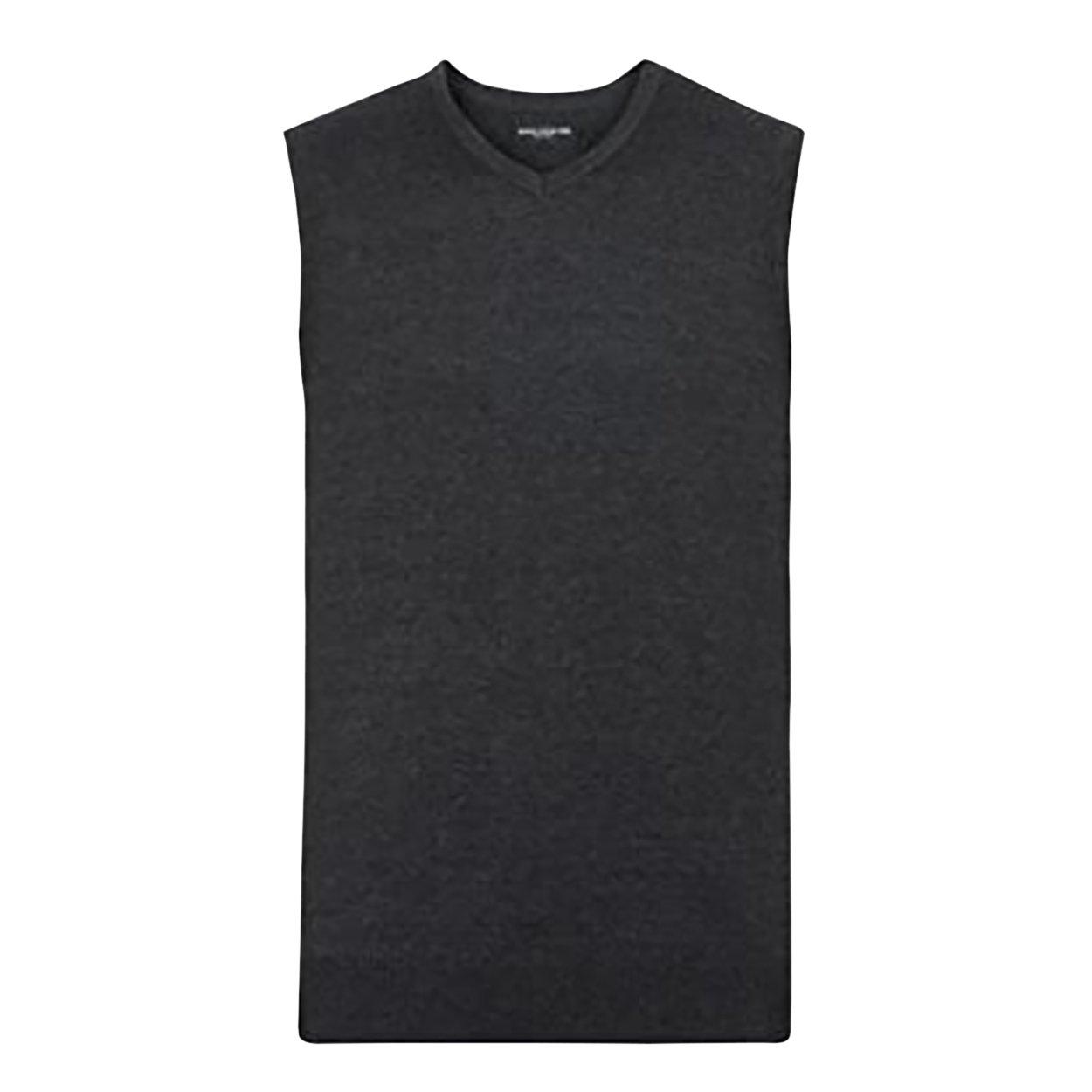 Image of Collection Strickpullunder Mit V Ausschnitt Herren Charcoal Black XL