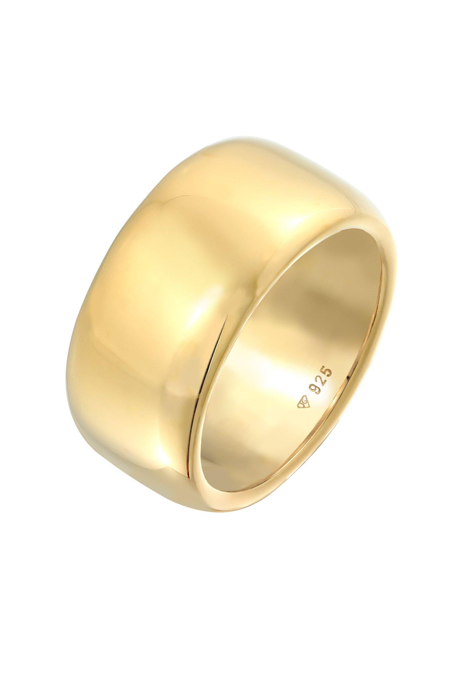 Image of Ring Breit Schlicht Bandring Trend Damen Gold 56mm
