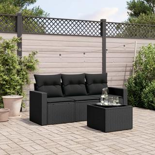 VidaXL set divano da giardino Polirattan  