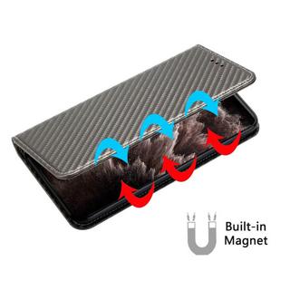 Cover-Discount  Galaxy S23 Ultra - Carbon Look Flip Case Cover nero 