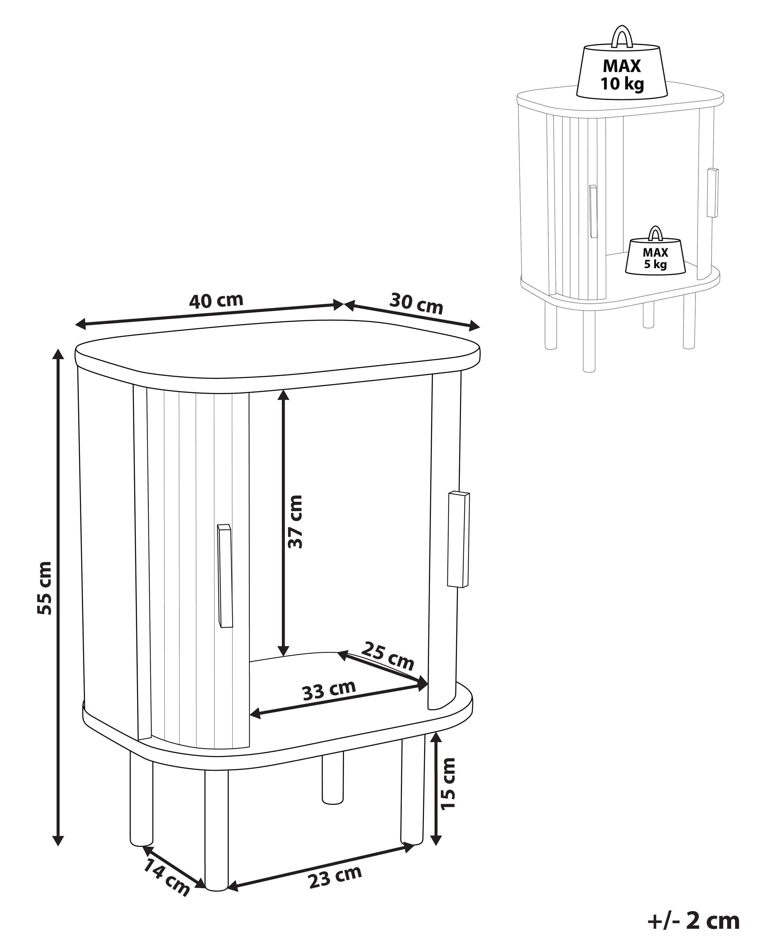 Beliani Table de chevet en MDF Rétro BRADLEY  