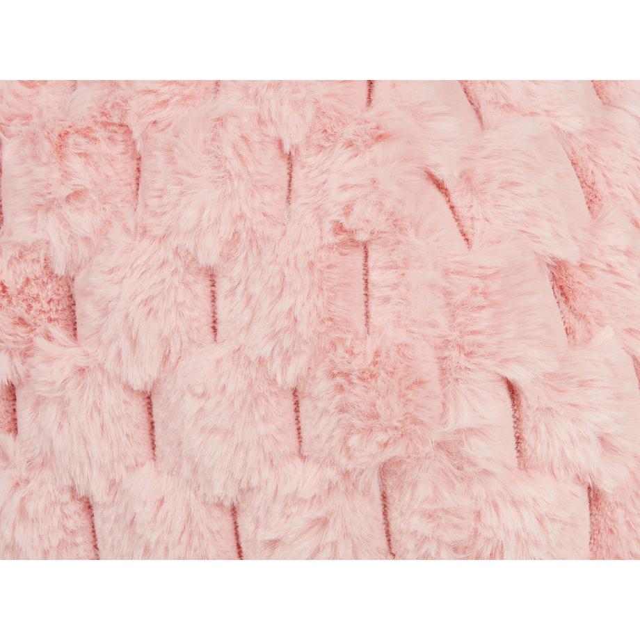Beliani Dekokissen aus Webpelz Modern ROSEA  