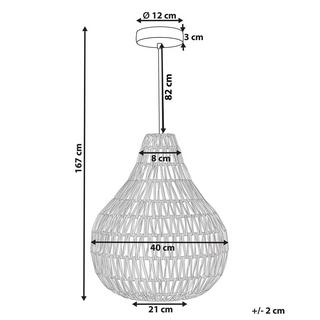 Beliani Lampe suspension en Corde en papier Boho MOLOPO  