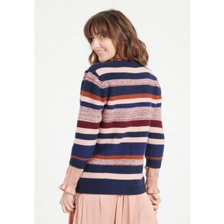 Studio Cashmere8  MIA 11 Cardigan col V rayé 6 fils - 100% cachemire 