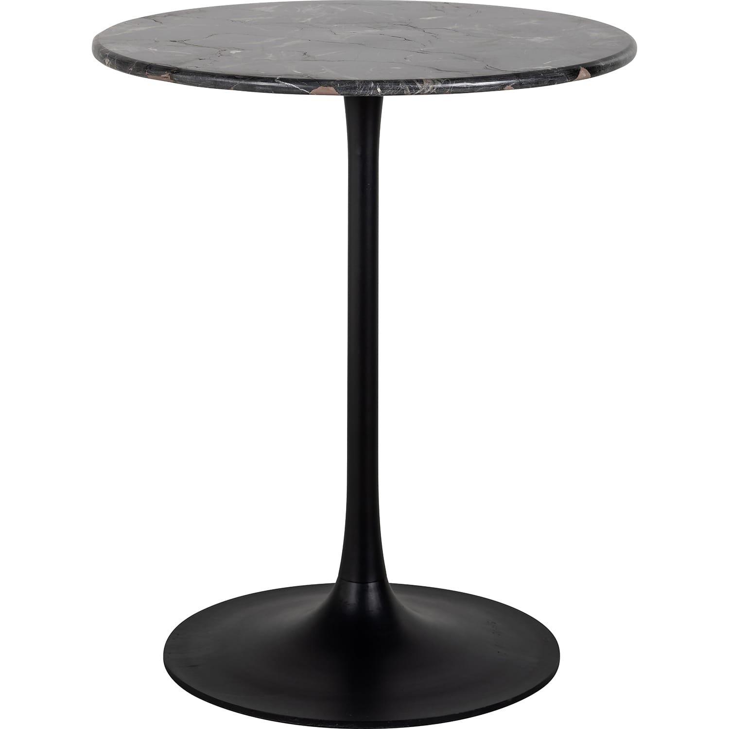 mutoni Table bistro Carlten marbre noir ronde 65  