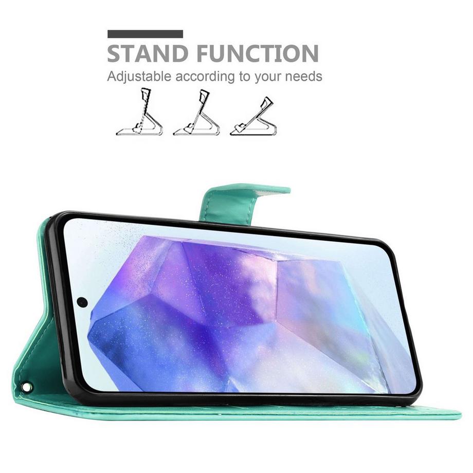 Cadorabo  Samsung Galaxy A55 Hülle mit Blumen Muster 