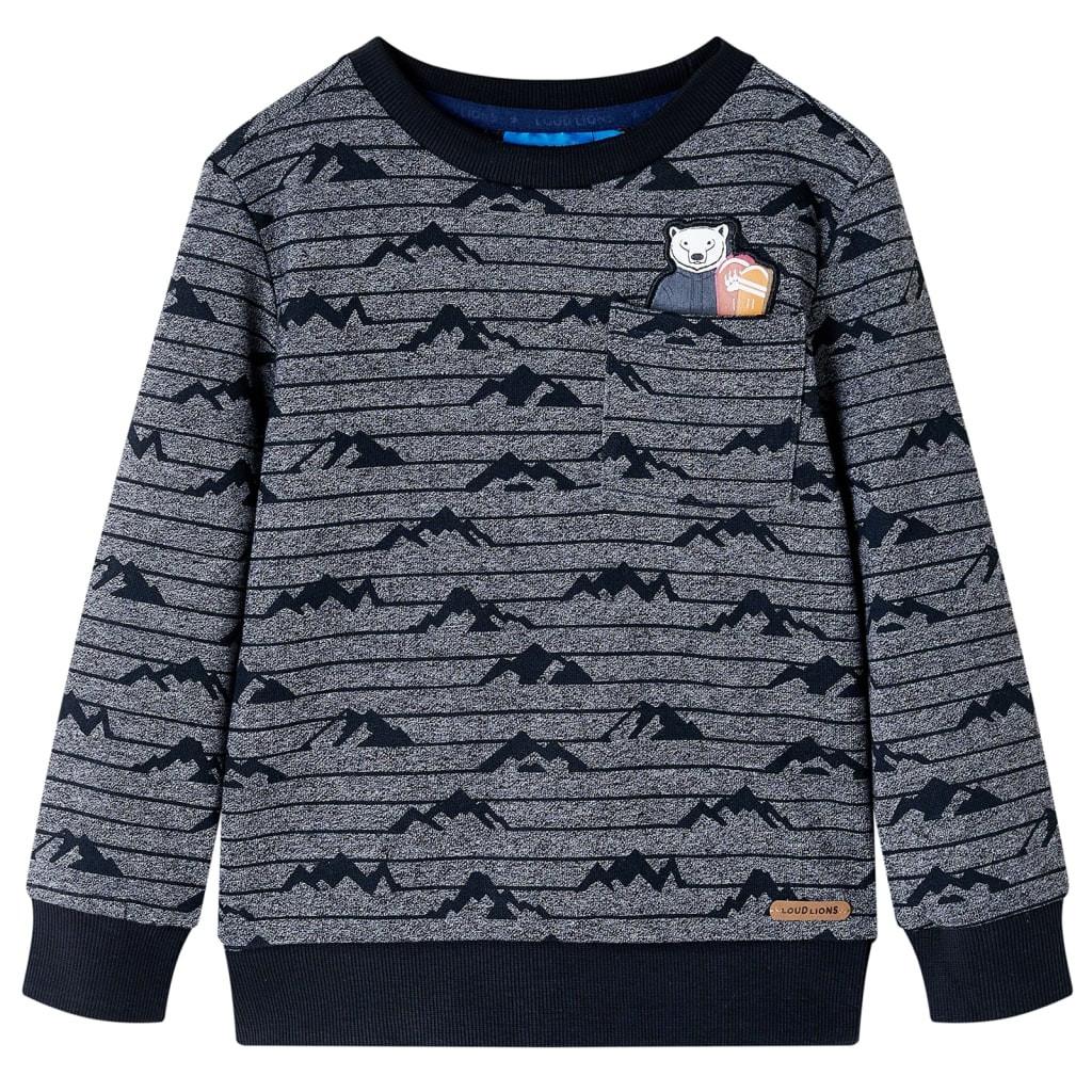 Image of Kinder Sweatshirt Gewebe Jungen Grau 140