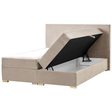 Lit boxspring avec rangement en Tissu Moderne MAJOR