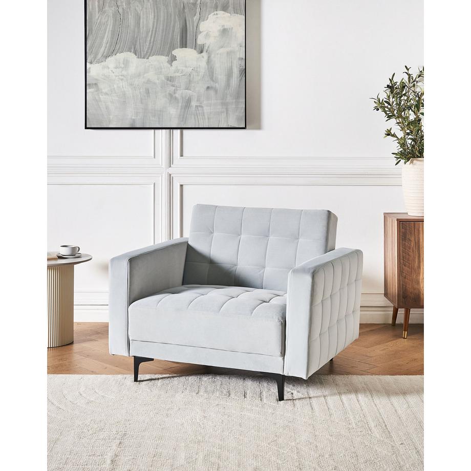 Beliani Fauteuil en Velours Glamour ABERDEEN  