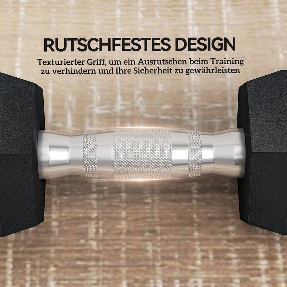 HOMCOM  haltère en caoutchouc 