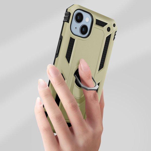 Avizar  Cover con Anello iPhone 14 Plus oro 