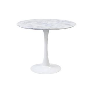 Vente-unique Table à  manger ronde MANAGA 4 cous MDF Effet Marbre  