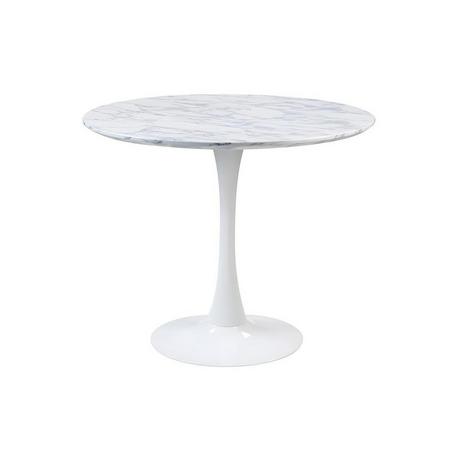 Vente-unique Table à  manger ronde MANAGA 4 cous MDF Effet Marbre  