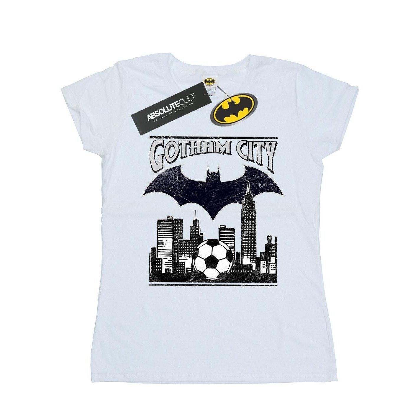 Image of Batman Football Gotham City Tshirt Damen Weiss XL
