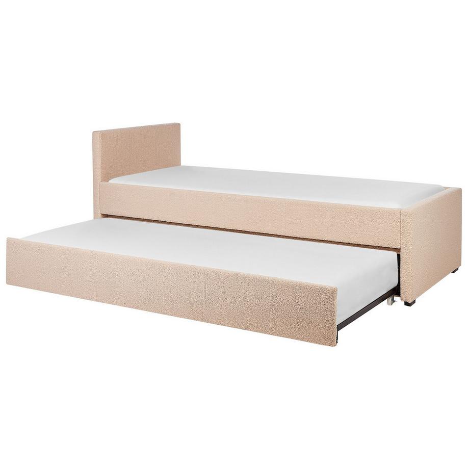 Beliani Lit gigogne en Bouclé Moderne MARMANDE  