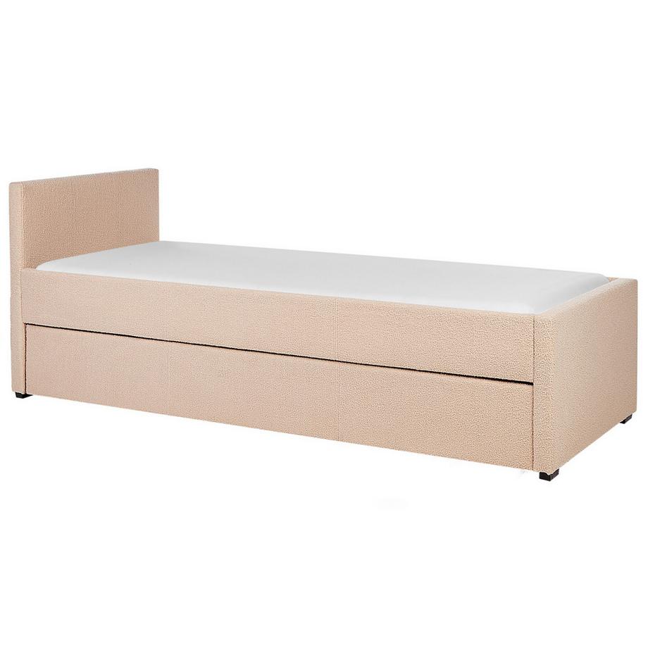 Beliani Lit gigogne en Bouclé Moderne MARMANDE  