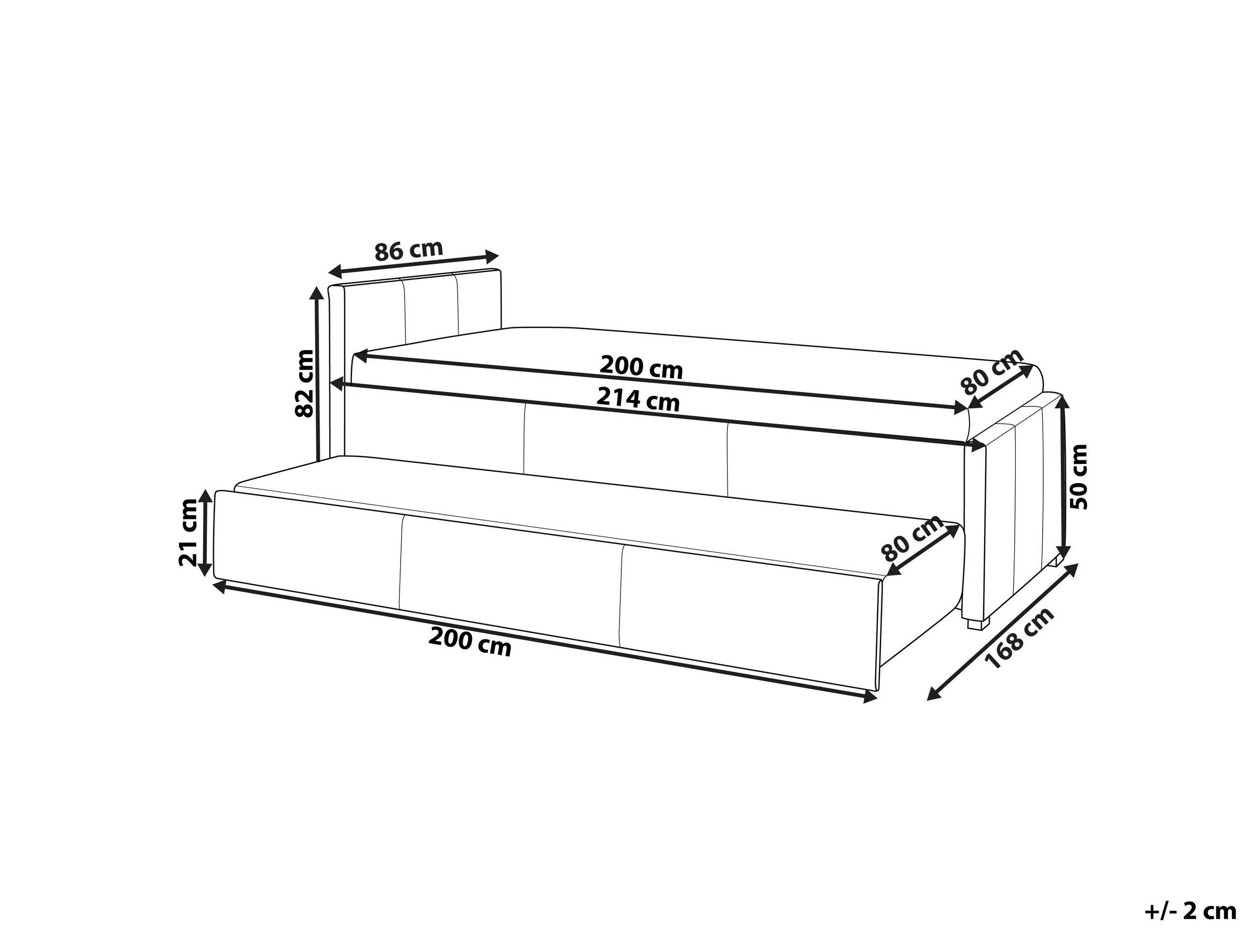 Beliani Ausziehbett aus Bouclé Modern MARMANDE  