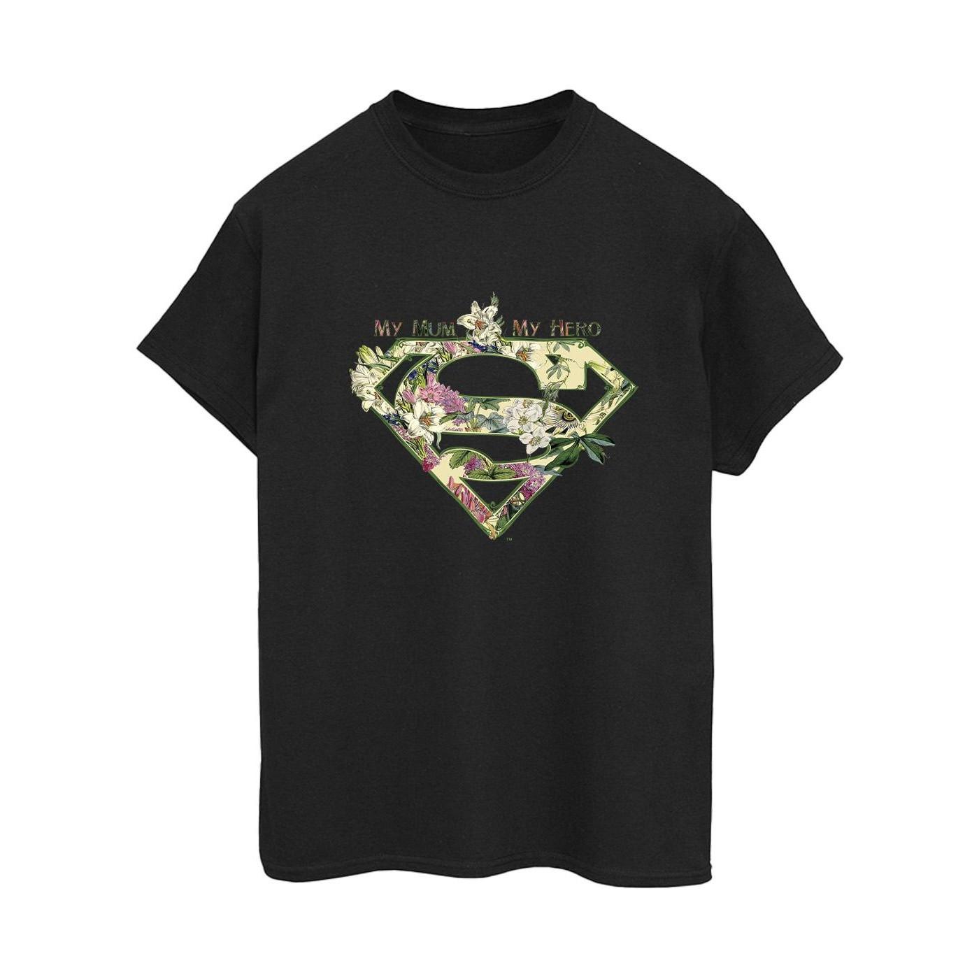 Image of Superman My Mum My Hero Tshirt Damen Schwarz S