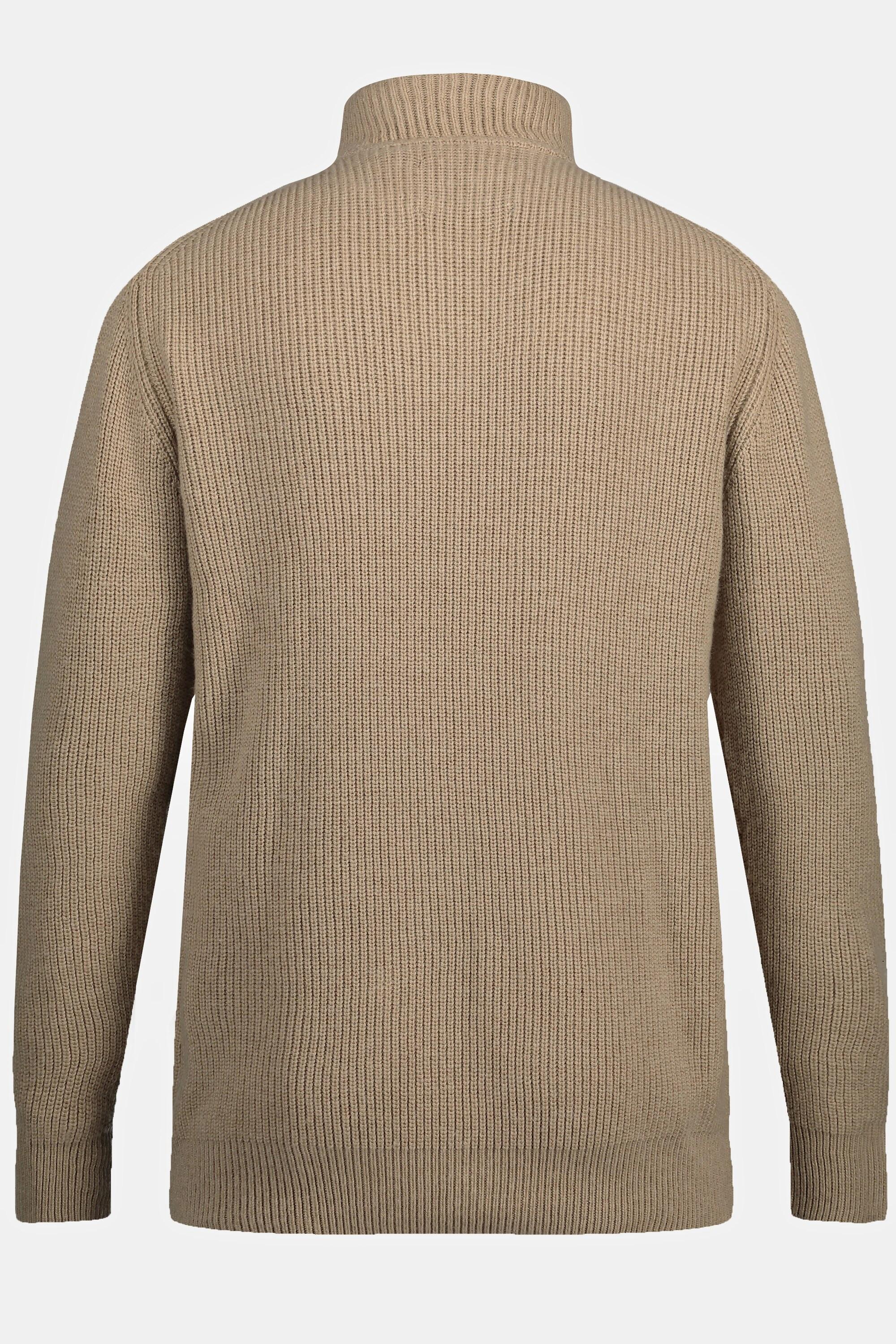 Sthuge  Pullover, Wollanteil, Stehkragen mit Zipper 