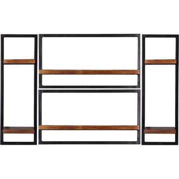 Wandregal Havanna natur 125x25x75 (4-tlg)