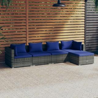 VidaXL set lounge giardino Polirattan  