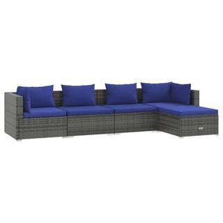 VidaXL set lounge giardino Polirattan  