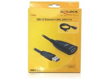 DeLock  USB 3.0 5m USB Kabel USB 3.2 Gen 1 (3.1 Gen 1) Schwarz 