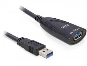 DeLock  USB 3.0 5m USB Kabel USB 3.2 Gen 1 (3.1 Gen 1) Schwarz 