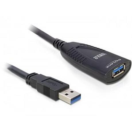 DeLock  USB 3.0 5m USB Kabel USB 3.2 Gen 1 (3.1 Gen 1) Schwarz 