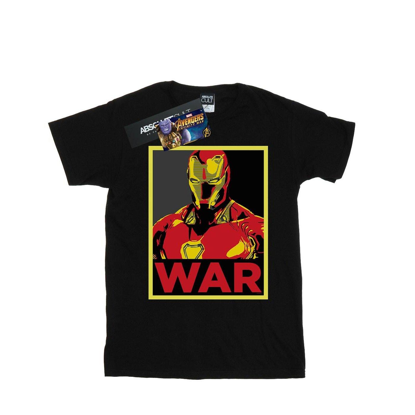 Image of Avengers Infinity War Iron Man War Tshirt Herren Schwarz S