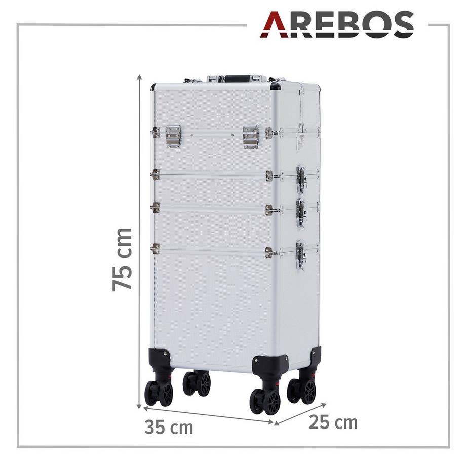 Arebos  Kosmetikkoffer XL | Schminkkoffer | Beauty organizer | Nagellack-Koffer 