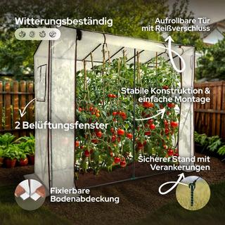 Arebos Gewächshaus Tomatengewächshaus Treibhaus Frühbeet  