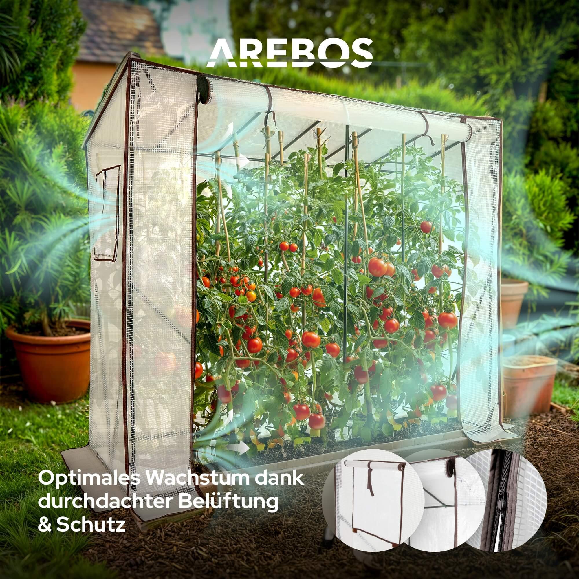 Arebos Gewächshaus Tomatengewächshaus Treibhaus Frühbeet  