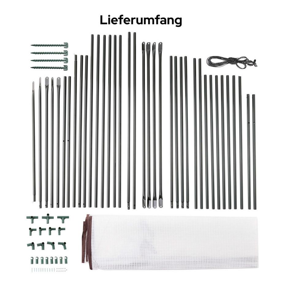 Arebos Serra per pomodori Serra precoce Serra in film plastico  