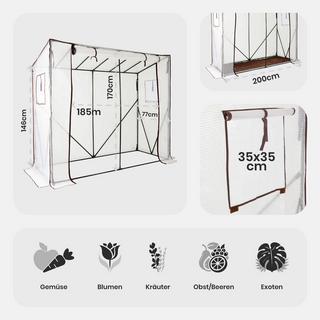 Arebos Gewächshaus Tomatengewächshaus Treibhaus Frühbeet  