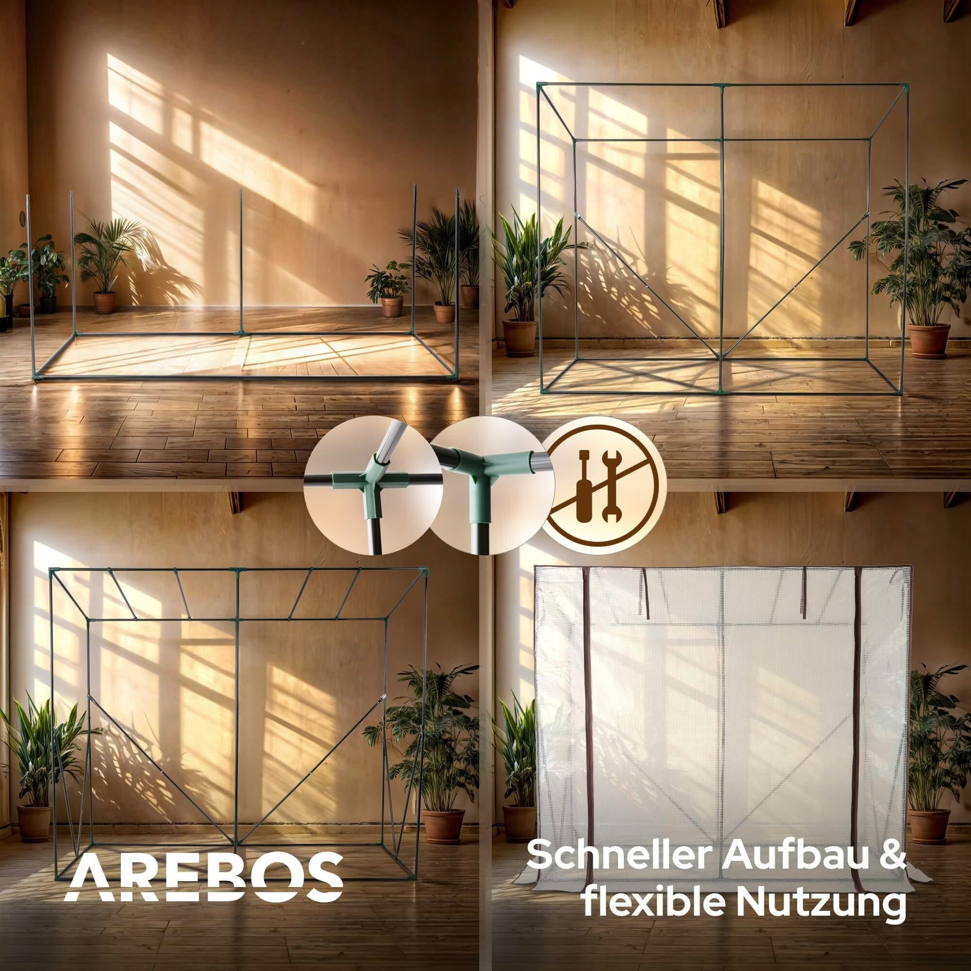 Arebos Gewächshaus Tomatengewächshaus Treibhaus Frühbeet  