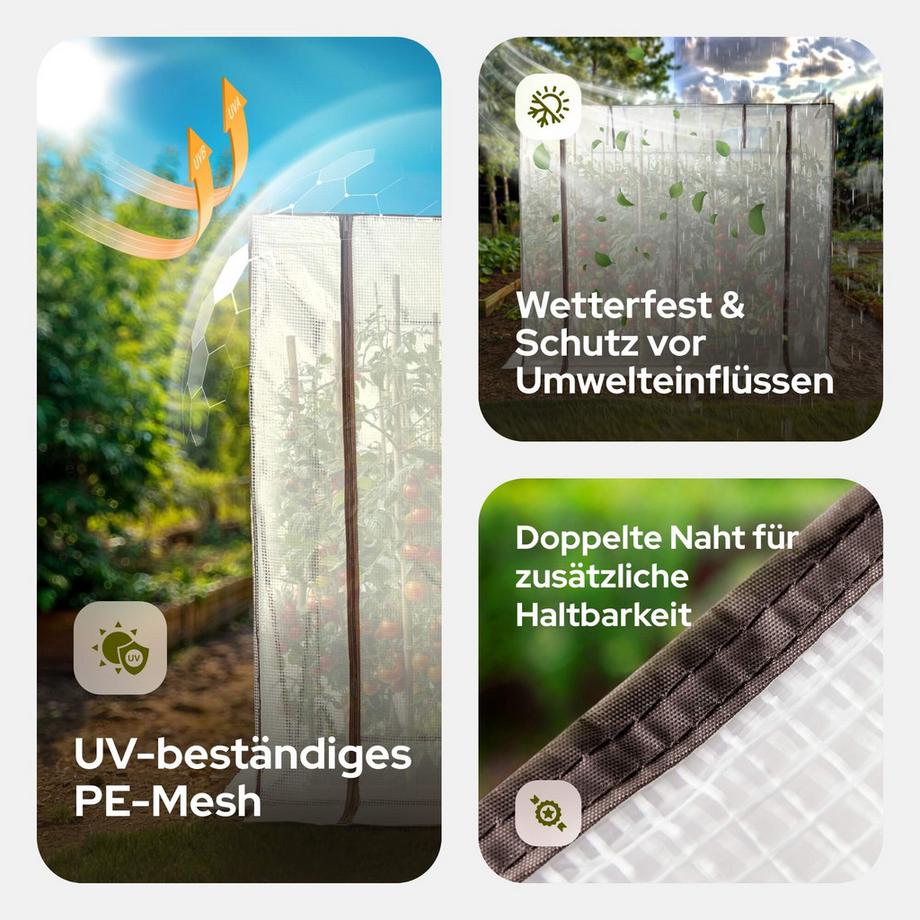 Arebos Serra per pomodori Serra precoce Serra in film plastico  