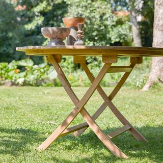 Tikamoon Table de jardin pliable en teck massif 6 pers. Andria  