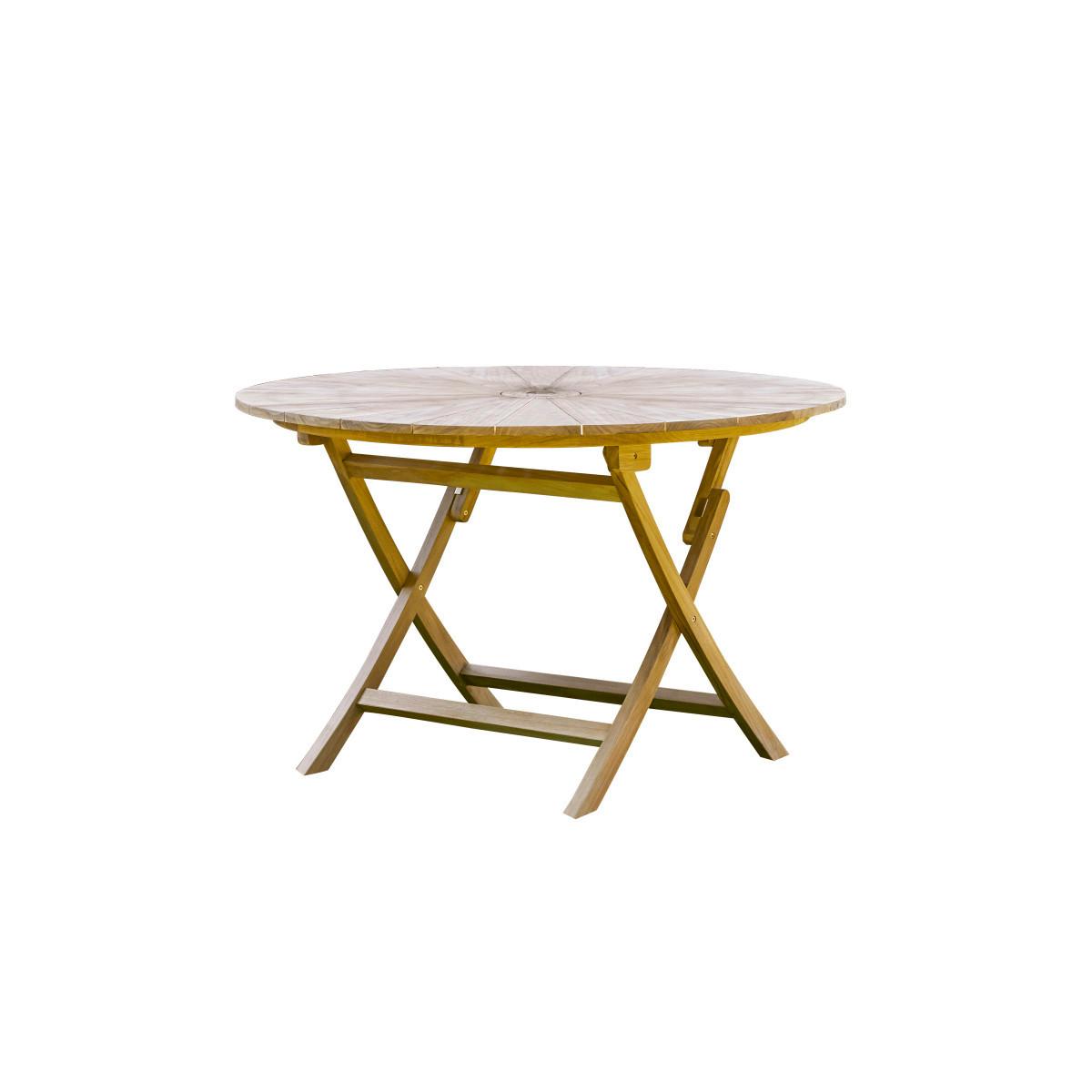 Tikamoon Table de jardin pliable en teck massif 6 pers. Andria  