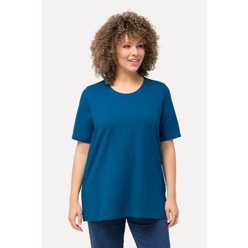 T-shirt en coton bio, coupe évasée, col rond et manches courtes